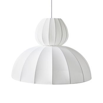 Lámpara Colgante Con Pantalla De Seda Sintética Lámpara De Techo Moderno Blanco Goelette