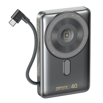 REMAXFP-52 PD40W 10000mAh Banco de energía magnético inalámbrico con pantalla digital TFT, viene con cable Type-C, fuent