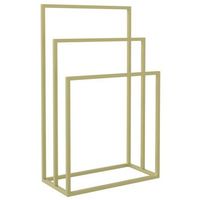 toallero de pie de hierro dorado 48x24x79 cm vidaxl