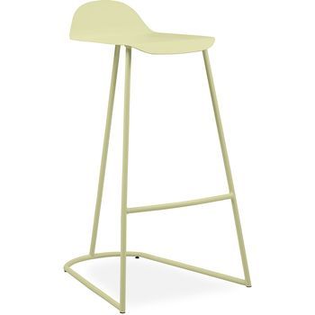 Taburete De Diseño En Metal - Gaynor Verde Pastel
