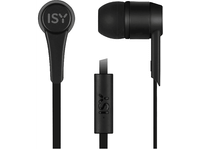 auriculares de boton - isy iie-1101 de boton con cable jack 35mm negro