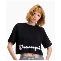 champion tops y camisetas t-shirt logo black 112650 para mujer