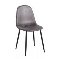 pack 6 sillas black teok polipiel de polipiel 843942 cm - gris oscuro vint