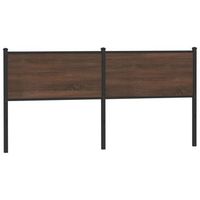 cabecero de repuesto de madera de ingenieria y acero marron roble 160 cm vidaxl