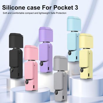 PULUZ 6 en 1 funda protectora de silicona para DJI OSMO Pocket 3 cuerpo lente mango pantalla micrófono cubierta antigolpes accesorios de carcasa de cámara