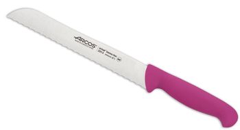 Cuchillo panero de acero inoxidable nitrum de 200 mm mango fucsia