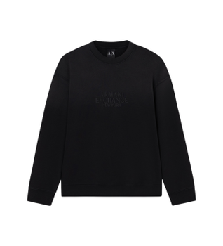 A|X Armani Exchange para hombre. XM001767AF20169UC001 Sudadera Logo Bordado negro (XXL), Casual, Algodón, Manga corta