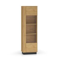 vitrina 1 puerta paneles de mdf madera y negro