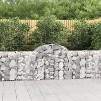 cestas de gaviones 4 piezas  gavion para piedras  gavion decorativo forma de arco hierro 200x30x80100 cm cfw760792