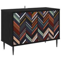 mueble de tv ommen 69 x 33 x 505 cm roble negro vidaxl