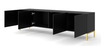 Mueble para TV efecto madera Negro
