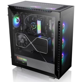 Thermaltake Divider 500 TG ARGB Cristal Templado USB 3.1 Negra