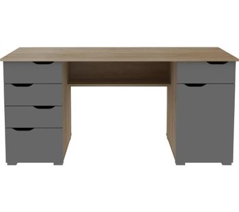 Kentucky Desk - Oak & Grey, Grey