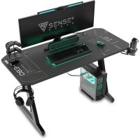 sense7 nomad cybernetic mesa gaming ergonomicos con accesorios 120x60 negra