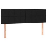 cabecero accesorio para dormir mueble de dormitorio 2 piezas 72 x 5 x 7888 cm tela negra tdl0206257