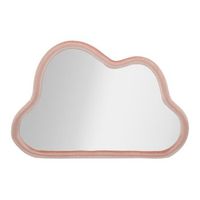 espejo de pared de terciopelo rosa cm 90x4x60
