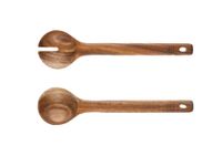 cubiertos para ensalada de madera de acacia