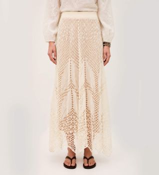 BA&SH para mujer. 1E26ULYS Falda Ulysse beige (36), Casual, Algodón