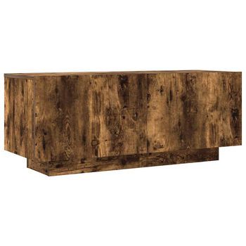 Mueble Para Tv | Mueble De Salón | Gabinete De Tv Madera Contrachapada Roble Ahumado 100x35x40 Cm