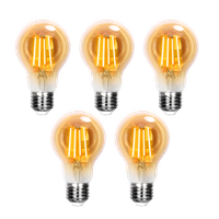 aigostar bombilla led e27 vintage retro vintage 8w equivalente a 63w blanco calido 2200k 750 lumenes angulo de apertura 360 crir80 no regulable 5 unidades