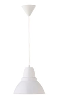 Lámpara techo metálica blanco.