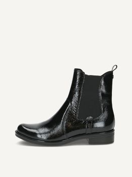 CAPRICE Bootie, black, made of Leather and synthetic with Block heel, Size 42