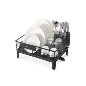 Escurreplatos De Cocina Acero Antioxidante Con Caño Giratorio 360° - Negro