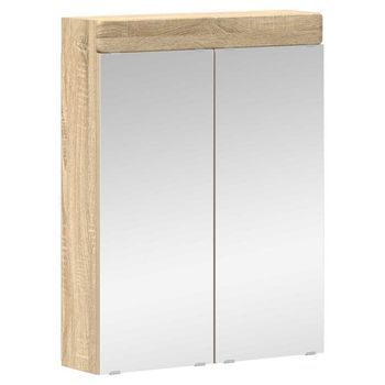 Armario Con Espejo De Baño Tulum Roble Sonoma 60 X 16,5 X 78 Cm Vidaxl