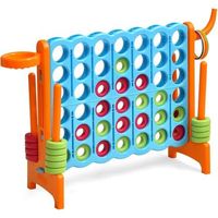 conecta 4 gigante mega 4 para ninos y adultos 42 piezas gigantes naranja costway 119 x 80 x 33 cm