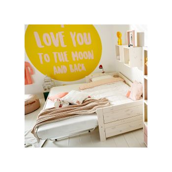 Lifetime Luxury Jump Up Childrens Bed with Pop-Up Trundle Bed - Lifetime White