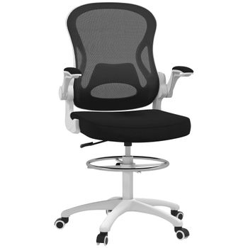 Vinsetto Silla de Oficina Ergonómica en Tejido Transpirable con Altura Regulable y Reposabrazos Abatibles, 59x65x110-130 cm   Aosom España