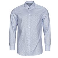 selected camisa manga larga ethan micro motif slim fit para hombre