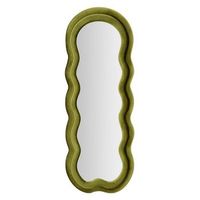 espejo de pared de terciopelo verde cm 60x4x160