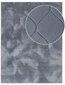 Alfombra de piel Lelystar antracita 60x100 cm