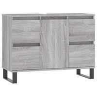 mueble de bano madera de ingenieria gris sonoma 80x33x60 cm vidaxl