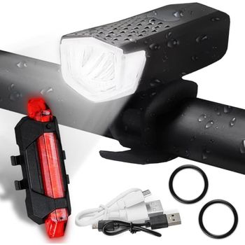 Luces Bicicleta,patinete, Delantera,Trasera- CYGM-2218, Led Recargable USB -Ipx6- Carga Rápida- , NUEVO ENVIO GRATIS 24H
