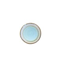 plato de postre turquesa en porcelana 215x215x14cm - lote de 6
