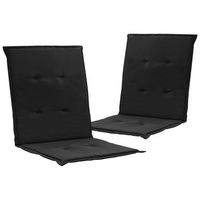 juego de 2 cojines para sillas de jardin 100 poliester negro 100 x 50 x 3 cm dec021688