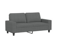 vidaxl sofa de 2 plazas de tela gris oscuro 140 cm