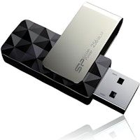 memoria usb 30 silicon power - b30 - 256 gb - negro