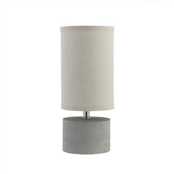 Pequeña Lámpara De Sobremesa Con Aspecto De Hormigón - Gris