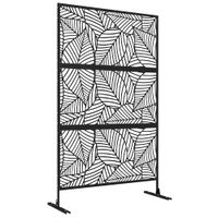 biombo para exterior 122x45x198 cm negro