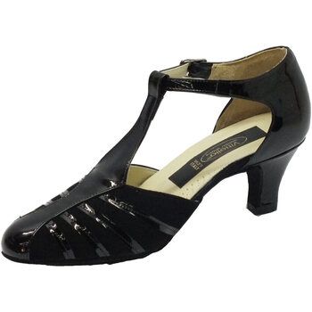 Vitiello Dance Shoes Zapatos de tacón Standard nero vernice e camoscio tacco para mujer