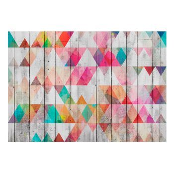 Papel Pintado 3d - Rainbow Triangles (150x105 Cm)
