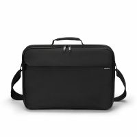 funda dicota d32088-rpet para portatil 16 negra con correa y materiales reciclados