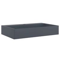 lavabo de fundicion de mineralmarmol antracita 60x38x11 cm vidaxl
