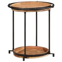 mesa auxiliar madera maciza de acacia o55x60 cm vidaxl