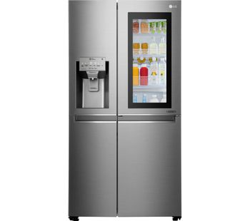 LG GSX960NSVZ American-Style Smart Fridge Freezer - Premium Steel, Cream