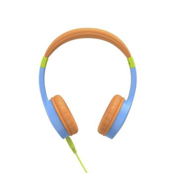 Auriculares Hama Kids Guard con cable jack 3,5 mm para niños, azul y naranja