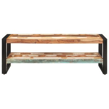 Mesa De Centro，mesa Auxiliar，mesa De Café Madera Maciza Reciclada 120x60x40 Cm